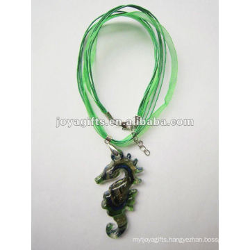 Wholesale 2014 Lampwork Glass Pendant Necklace Lampwork glass Necklace glass ball pendant light with wax cord